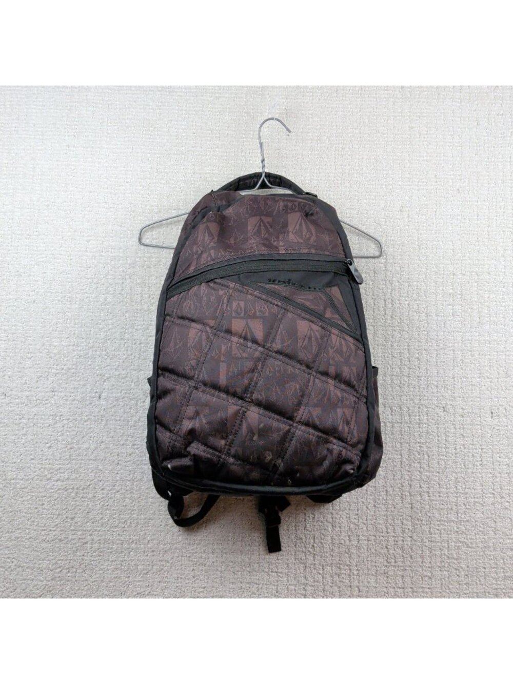 Y2K Volcom Skateboarding Backpack Grunge Skater Surfer Stone Logo AOP 90's
